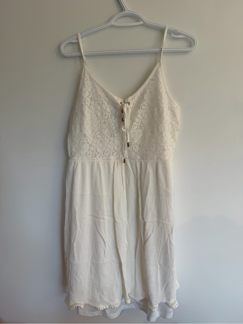 Lily Morgan White Lace Sundress | Boho Summer Dress Medium
